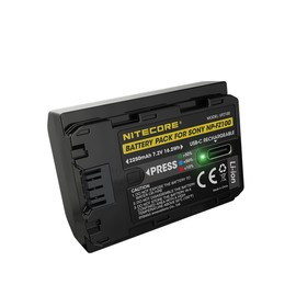 Nitecore UFZ100 USB-C Rechargeable Camera Battery, Compatible with Sony NP-FZ100 Alpha A Series Camera