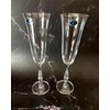 Bohemia Aurum Crystal Champagne Flute set of 6 Crystal Glass