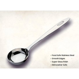 NS INC 12.5 inches Stainless Steel Comfort Grid Ladle, Long Handle for Cooking Stirring, Serving Soups