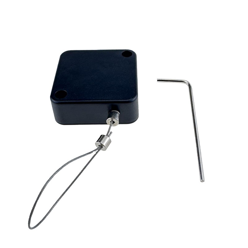 HXymxkeqi Retractable Cable Lock with Double-Sided Adhesive ABS Remote Control