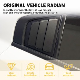 TENGBASE for Dodge Charger 2011-2023 2024 Side Window Shades Cover Blinds, Dodge Charger Window Louver ABS Black (2Pack)