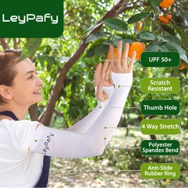 Leypafy Outdoor Cooling Arm Sleeves with Thumb Holes for Men & Women - Perfect for Gardening, Sports, and Workouts (2Pairs:Pink)