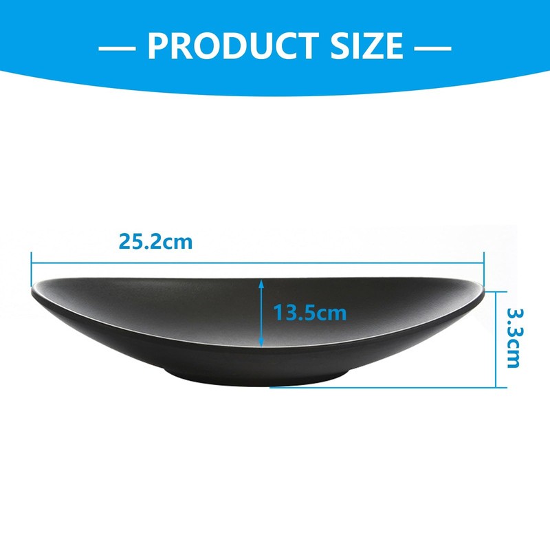 Bamyli Black Ring Key Dish for Hallways,Oval Trinket Dish Key