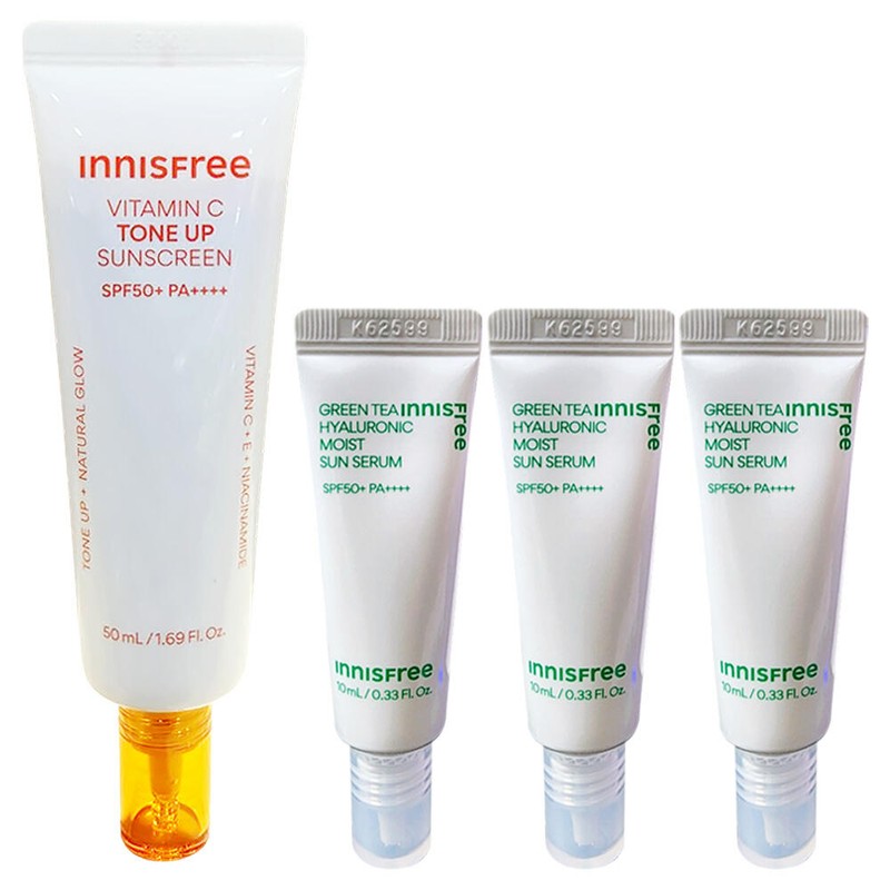 Innisfree 이니스프리 비타민C 잡티 톤업 선크림 50mL+(수분선세럼10mlx3) Innisfree Vitamin C
