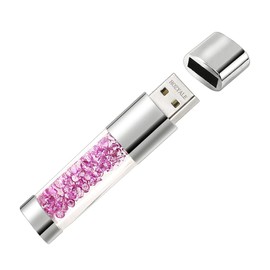 HOZYALE USB Stick Cute Crystal USB 2.0 Flash Drive 64GB Data Storage Memory Stick Memory Stick Purple