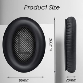 Headphones Replacement Earpads, Soft Ear Cushions for Bose, Replacement Earpads Compatible with Bose QuietComfort, QC15 QC25 QC2 QC35II QC35