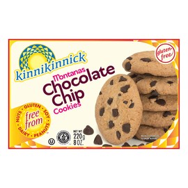 Kinnikinnick Montanas Gluten Free Chocolate Chip Cookies, 8oz/220g (Pack of 6)