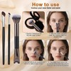 BOXOB 3pcs Sculpting Dual-End Nose Brush, Black U-Shaped 2-in-1 Noses