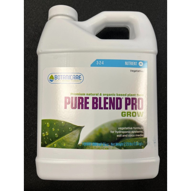 Botanicare Pure Blend® Pro Grow - Premium Nutrient, Fast Acting