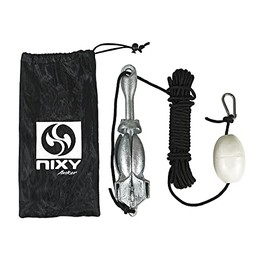 NIXY Paddleboard & Kayak Anchor, 3.5 lbs. Folding Grapnel Anchor Kit with 40ft Rope and Buoy. Portable and Compact iSUP Anchor Kit Great for Kayaks, SUPs, Canoes, Jet Skis and Small Boats
