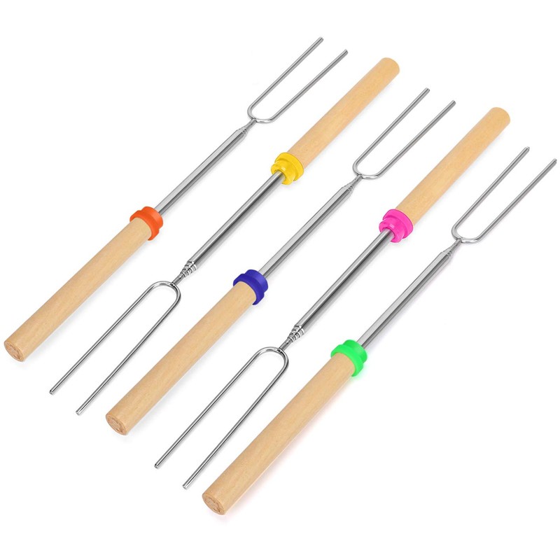 Mluchee 8Pack Marshmallow Roasting Sticks Smores Skewers for Fire Pit