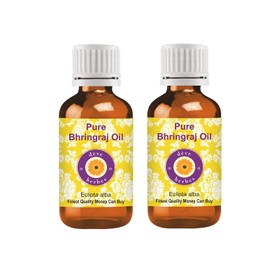 Deve Herbes Pure Bhringraj oil (Eclipta alba) (Pack of Two) 50ml X 2 (3.38 oz)