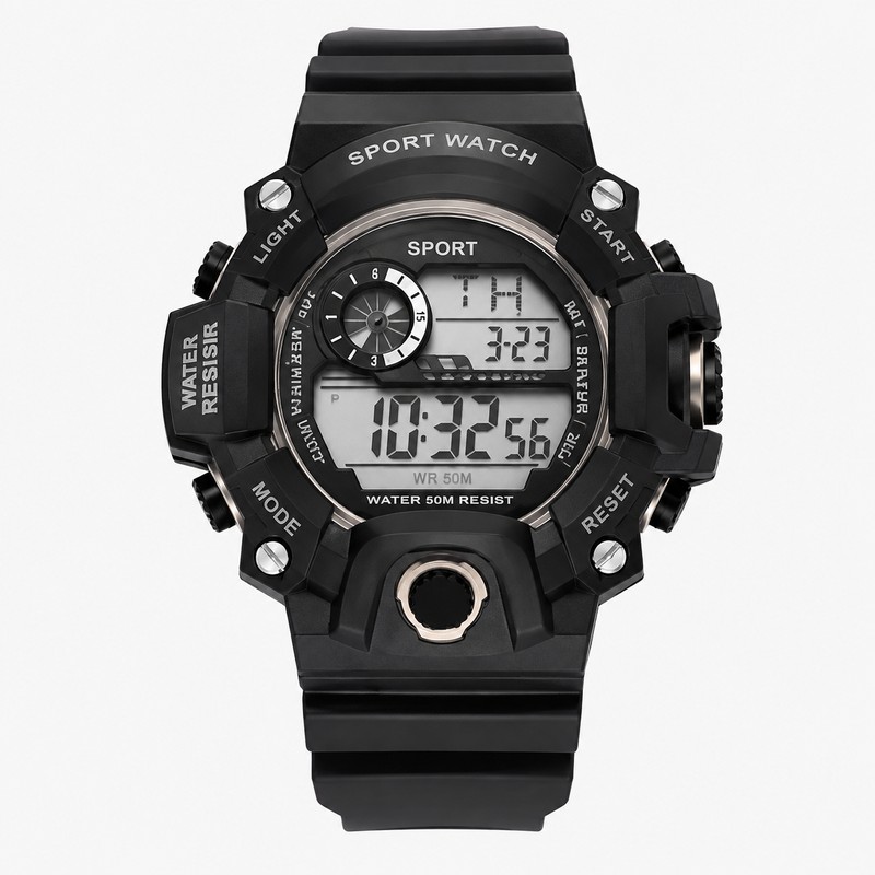 Digital Sports Wristwatch for Outdoor Play - Large Dial, Luminous,