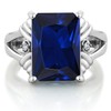 Gem Stone King 10.04 Cttw Blue Created Sapphire and White