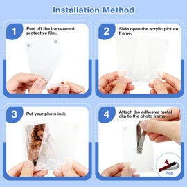 Magnetic Photo Visor Clips For Cars, Car Picture Frame Visor Clip Car Picture Holder Acrylic Magnetic Photo Holder Car Accessories Trust In God Picture Frame For Cars, Car Picture Holder (Transparent Frame 4PCS)