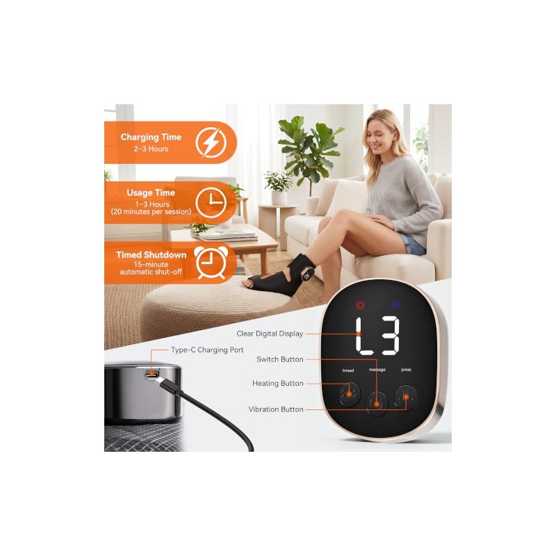Cordless Foot Ankle Massager for Pain and Circulation