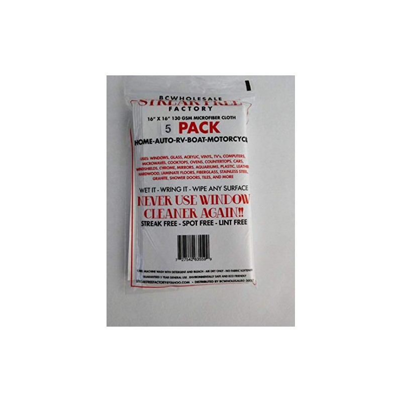 Streak Free Factory Microfiber Cleaning Cloth 16 x 16 inch