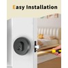 Double-Sided Keyed Round Deadbolt Lock - Matte Black, Exterior Door