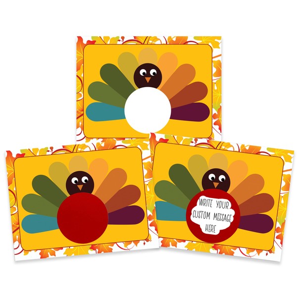 My Scratch Offs - 20 Pack Turkey Thanksgiving Cards DIY