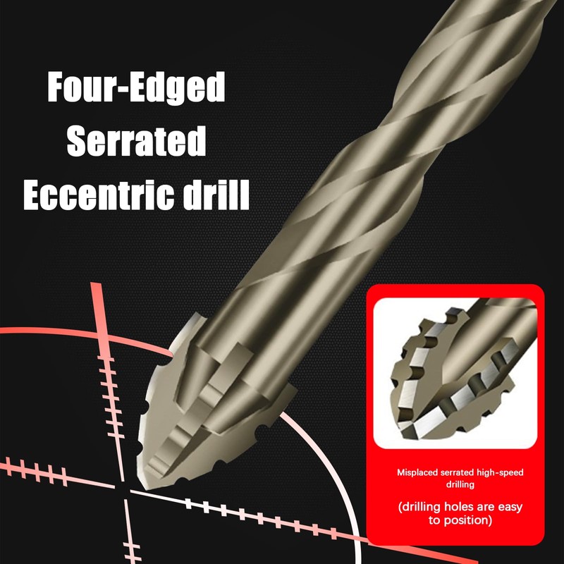 WOYUOSN 5-PCS High-Strength Eccentric Twist Drill Bit, Masonry Drill Bits