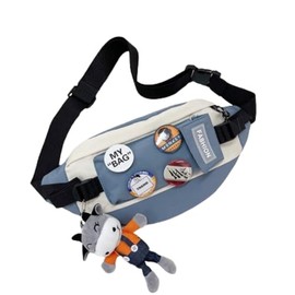 Fanny Pack Waist Packs for Men Women, Large Capacity Waist Bag Hip Pack for Travel Hiking Running Outdoor Sports (Blue)