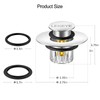 LEKEYE Tub Stopper | Shower Drain Hair Catcher | Pop-up