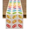 Linen Watercolor Popsicle Table Runner Ice Cream Summer Fruit Baby