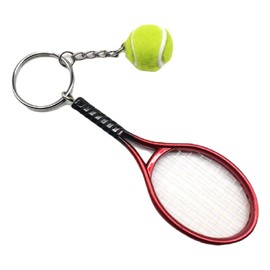 Plus Nao Plus Nao Key Holder, Keyring, Tennis Racquet, Ball, Sports, Men, Women, Match, Unisex, Stylish, Unique Pre, red