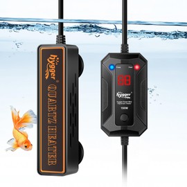 hygger Smart Mini Aquarium Heater 50W for 8-16 Gallons, Desktop Betta Submersible Fish Tank Heater with Intelligent Temperature Control and 5 Safety Protections