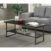 Convenience Concepts X-Calibur Coffee Table, Espresso / Slate Gray Frame