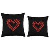 Paw Print Heart Throw Pillow