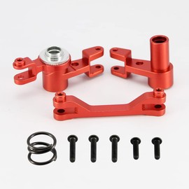 RCAWD Alloy Traxxas Udr Parts Upgrades Steering Servo Saver Set(Steering Bellcranks/Servo Saver Spring Retainer/Servo Horn, Steering) for 1/7 Traxxas UDR Unlimited Desert Racer 85086-4 (Red