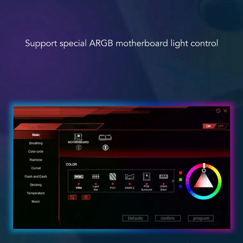 Computer Cooling Fan ARGB PWM Temperature Control High Airflow Silent