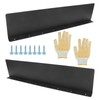 LifCratms 2 Pcs Black Rain Gutter Valley Splash Guards, Roof