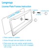 2PCS Chrome License Plate Frame, 2 Holes Silver Stainless Steel