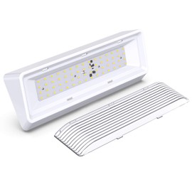 Leisure LED RV Exterior Porch Utility Light XL 12v 650 Lumen Lighting Fixture. Replacement Lighting for RVs, Trailers, Campers, 5th Wheels White Base Clear Lens (White, 1-Pack)