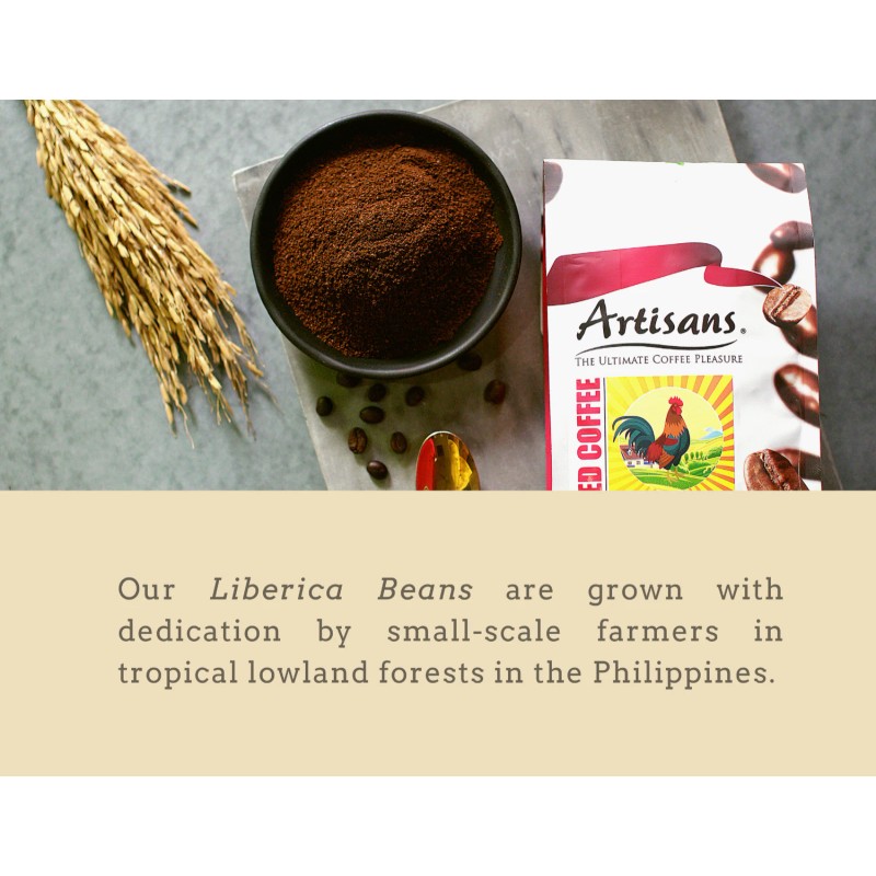 Artisans Philippine Coffee, Barako Gold MEDIUM Roast BEANS,100% Liberica,1.1 LBS