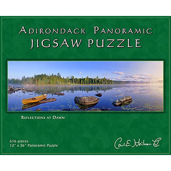 Adirondack Jigsaw Puzzle, Panoramic, Reflections at Dawn - Puzzle for Adults, Ages 13 and up