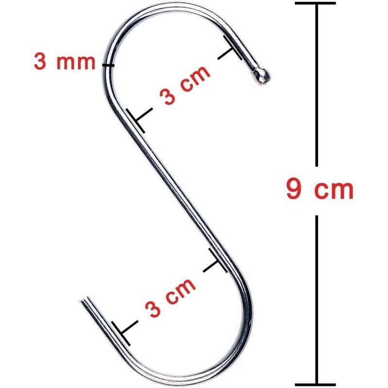 Baoswi 40 Pack Heavy Duty S Shaped Hanging S Hooks