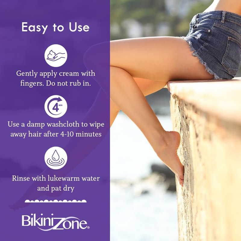 Bikini Zone Crème Hair Remover for Intimate Areas, 2 Oz,