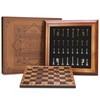 AMEROUS 14 inches Wooden Chess Set with Metal Chess Pieces