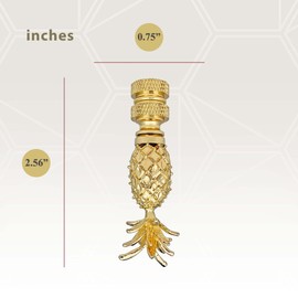 Royal Designs, Inc. Vintage Pineapple Finial with Fan Pull Chain, Polished Brass - Pack of 1