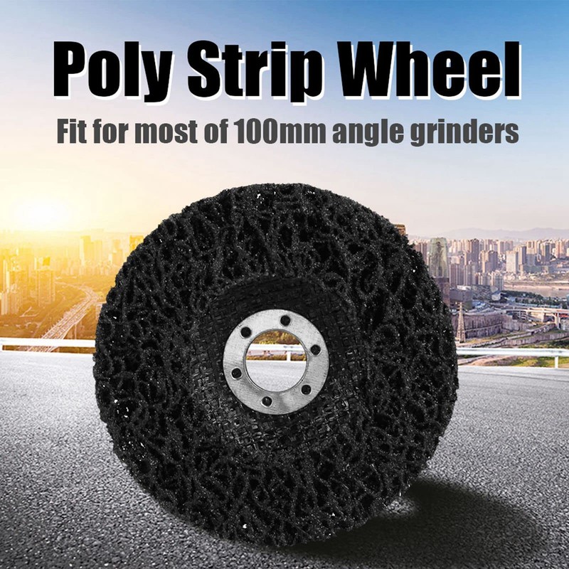 5Pcs 100mm Poly Strip Wheels, Angle Grinder Wheels Paint Rust