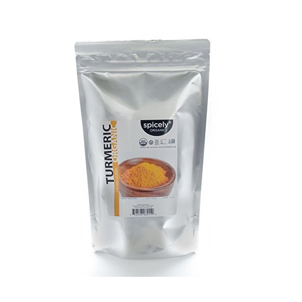 Spicely Organic Turmeric 1 Lb Bag Certified Gluten Free
