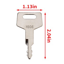 partszen H806 Ignition Heavy Equipment Keys for Takeuchi Hitachi Gehl Case New Holland 17001-00019,Pack of 5