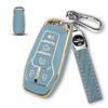 MILD EAST Key Fob Cover for Ford with Key Chain,