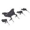 4Pcs Hen Chicken Silhouette Hollow Stake Design Cute Hen Chicken