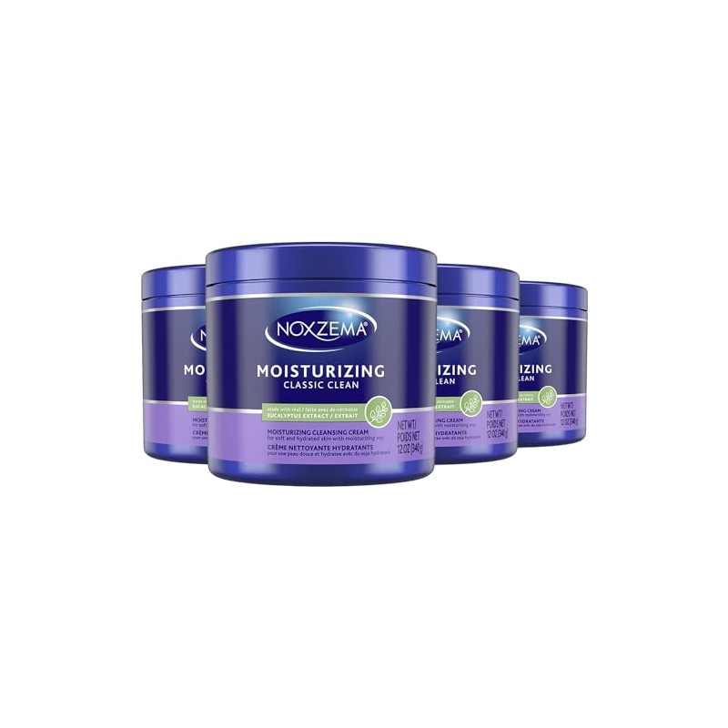 Noxzema Classic Clean, Crema de limpieza hidratante, 12 oz (Paquete