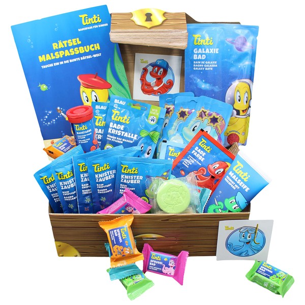 Tinti Treasure Chest Soothing Bath Time Fun For Girls or Boys