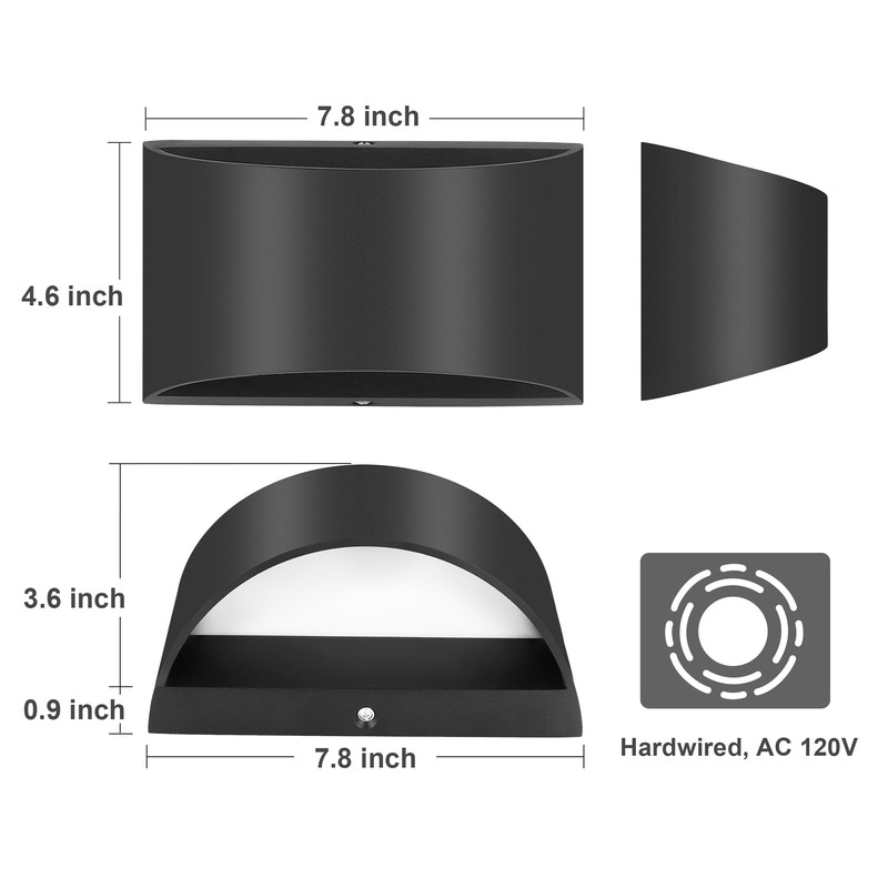 TRLIFE Modern LED Wall Sconces, Remote Control Dimmable and Adjustable